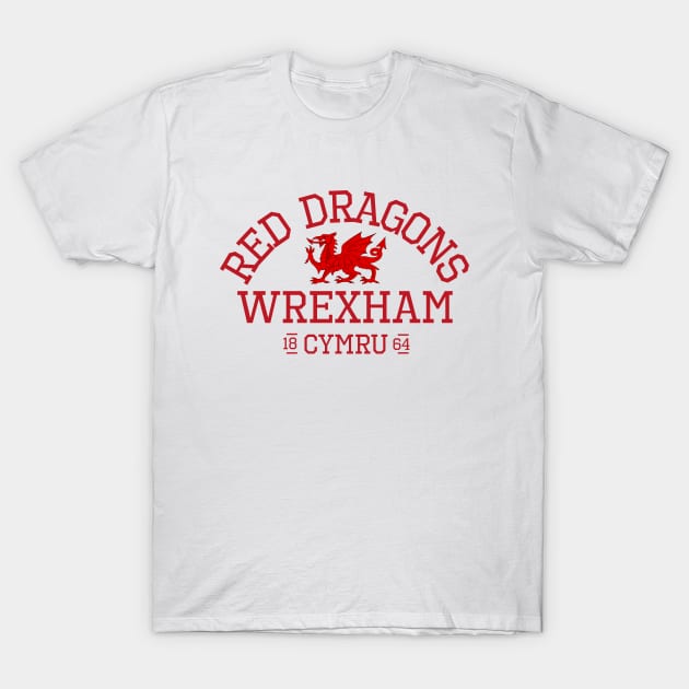 Wrexham, Red Dragons, Cymru T-Shirt by Teessential